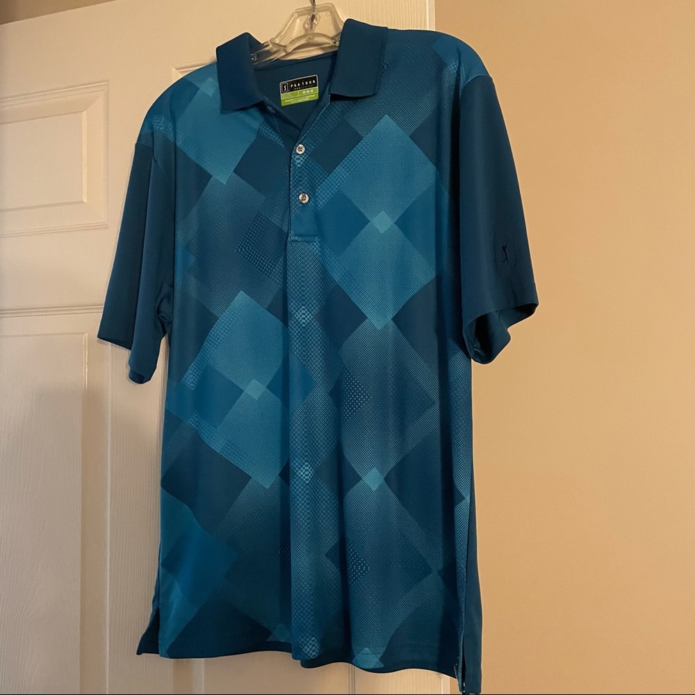 Blue PGA Tour Golf Shirt
